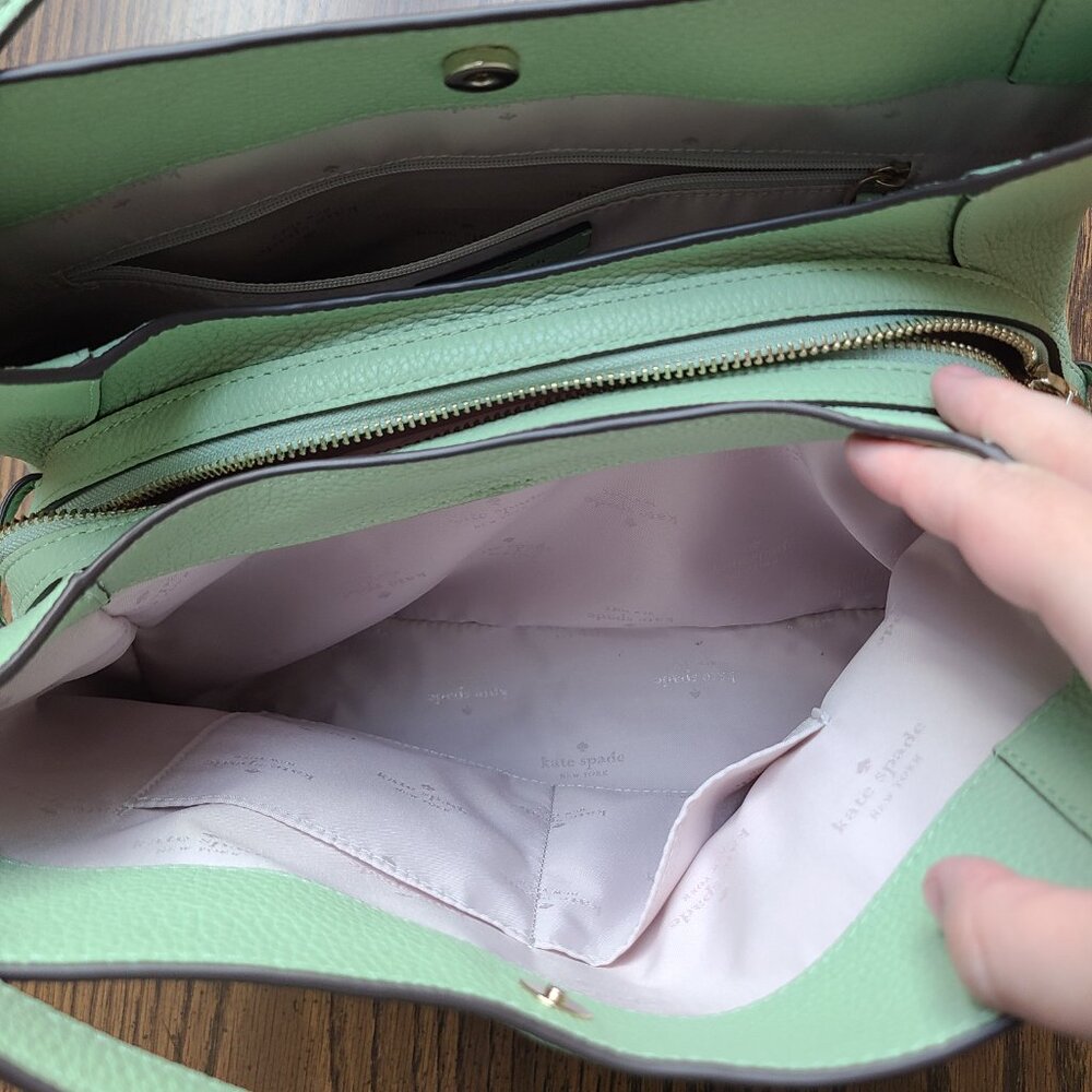 Kate Spade Leila Medium Triple Compartment Shoulder Bag in Beach Glass - Picture 8 of 10